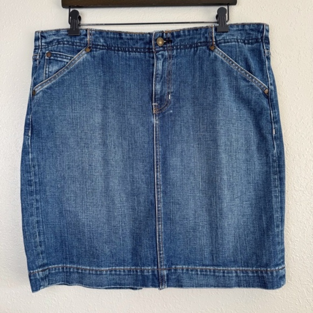 Gap denim jean mini skirt y2k 14